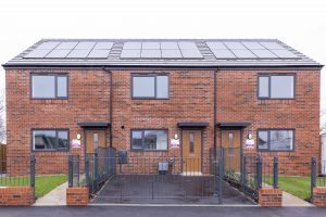 Image of 3 Keepmoat houses with solar panels